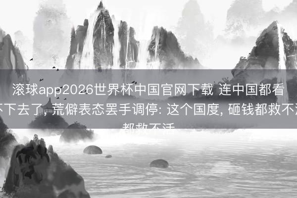 滚球app2026世界杯中国官网下载 连中国都看不下去了, 荒僻表态罢手调停: 这个国度, 砸钱都救不活