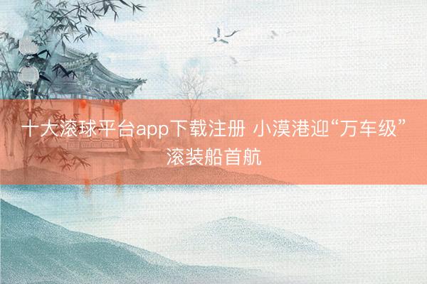 十大滚球平台app下载注册 小漠港迎“万车级”滚装船首航