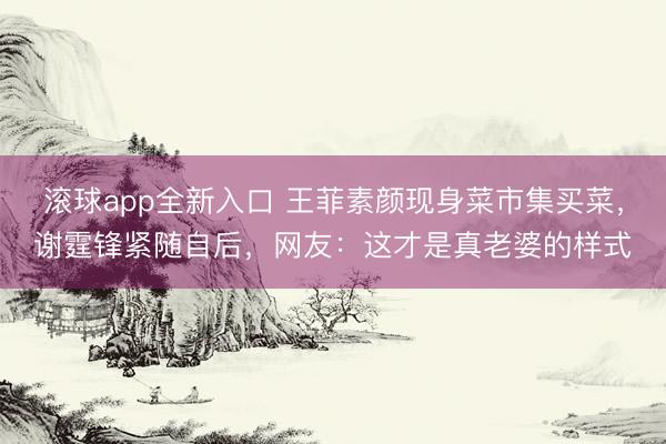 滚球app全新入口 王菲素颜现身菜市集买菜,谢霆锋紧随自后,网友:这才是真老婆的样式
