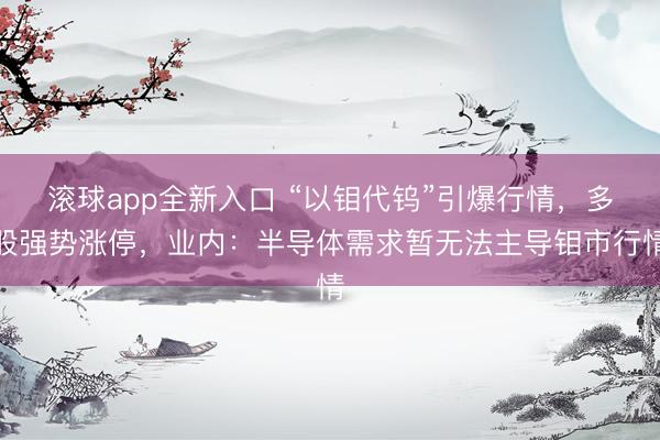 滚球app全新入口 “以钼代钨”引爆行情,多股强势涨停,业内:半导体需求暂无法主导钼市行情